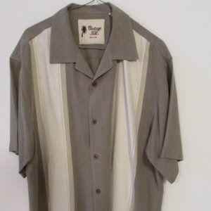 Men's Vintage Look 100% Silk Shirt